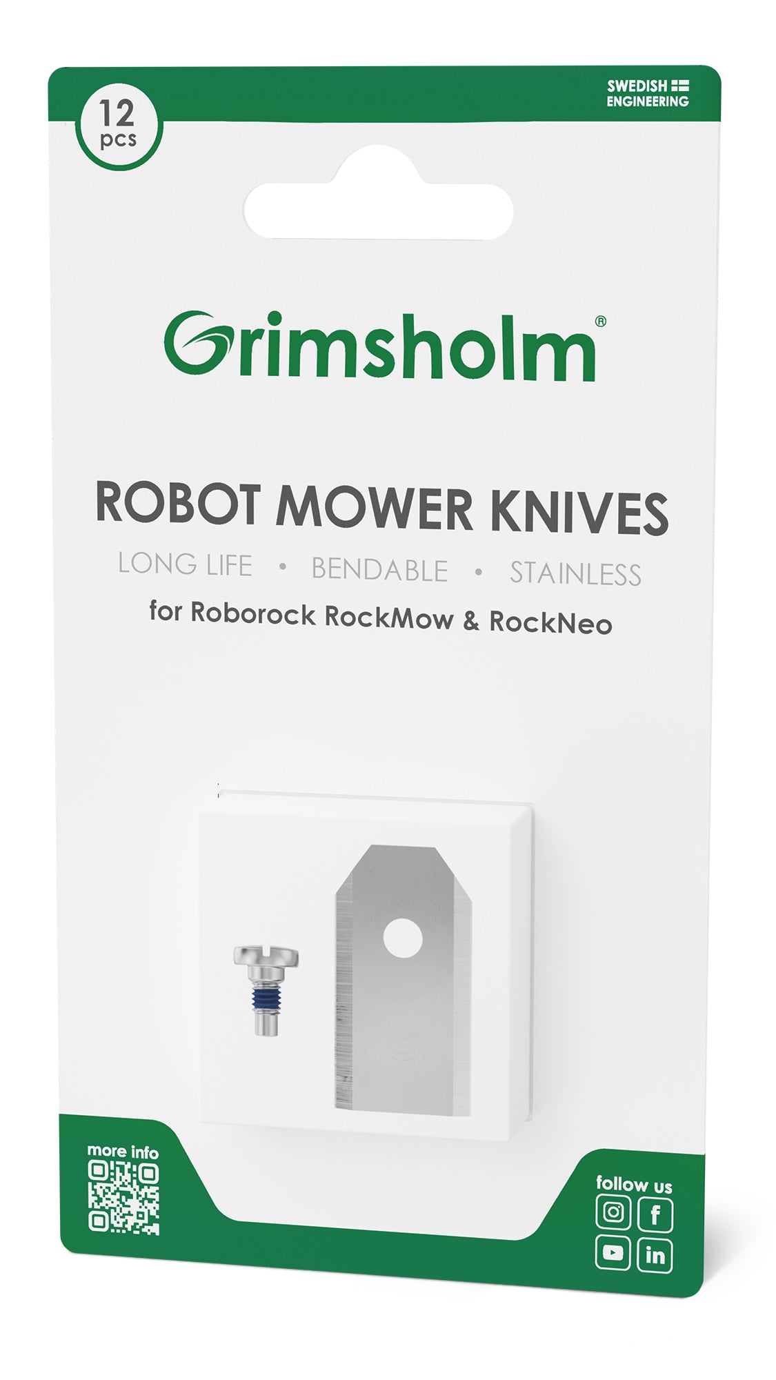 Knivar till Roborock RockMow S/Z & RockNeo Q, 12 st