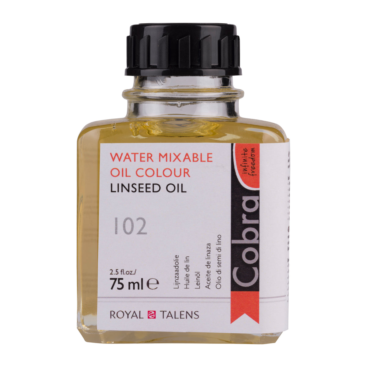 Cobra Water-Mixable Linseed Oil Bottle 75 ml