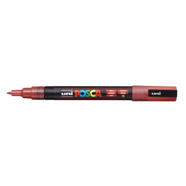 POSCA PC-3ML Glitter (0,9–1,3 mm) 40 red glitter