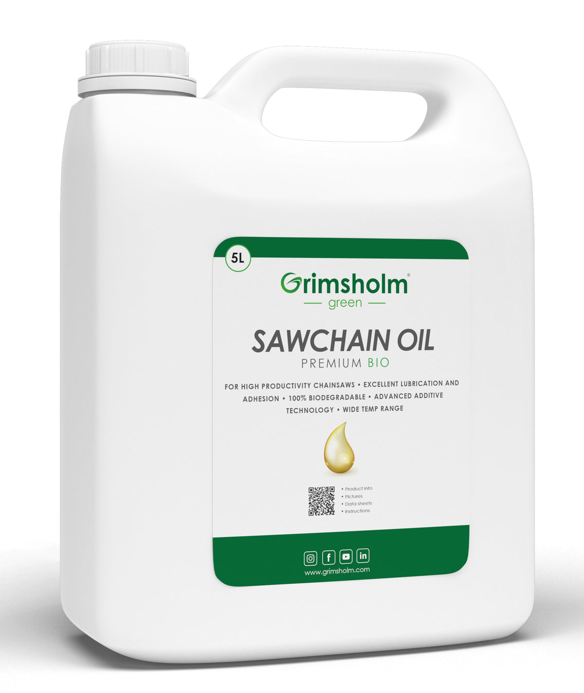 Sågkedjeolja Premium Bio, 5 L