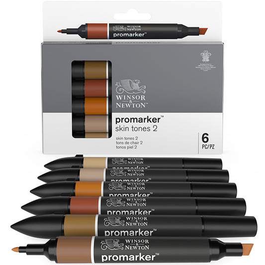ProMarker set Winsor & Newton 6 Skin tones Set 2 0290077