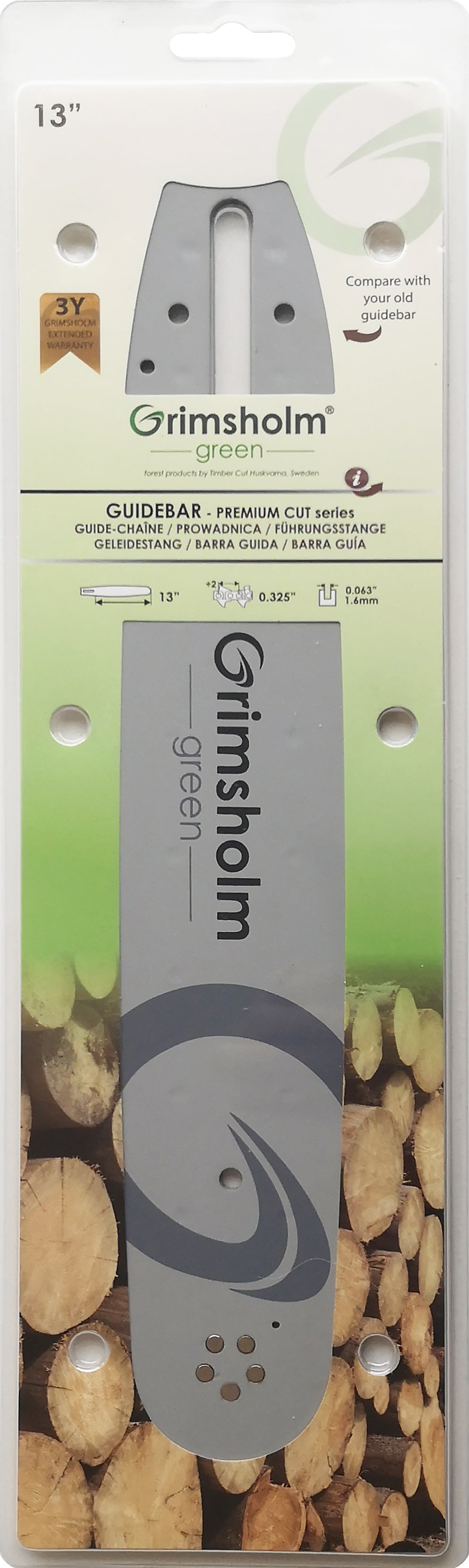 Motorsågssvärd Premium Cut 13" .325" .063"/1.6 (för Stihl)