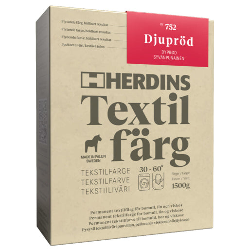 Herdins Textilfärg – Permanent Textilfärg för Naturfiber