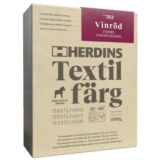 Herdins Textilfärg – Permanent Textilfärg för Naturfiber